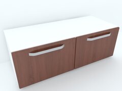 Armonia Comoda alba cu 2 sertare cu manere fronturi MDF Cedru